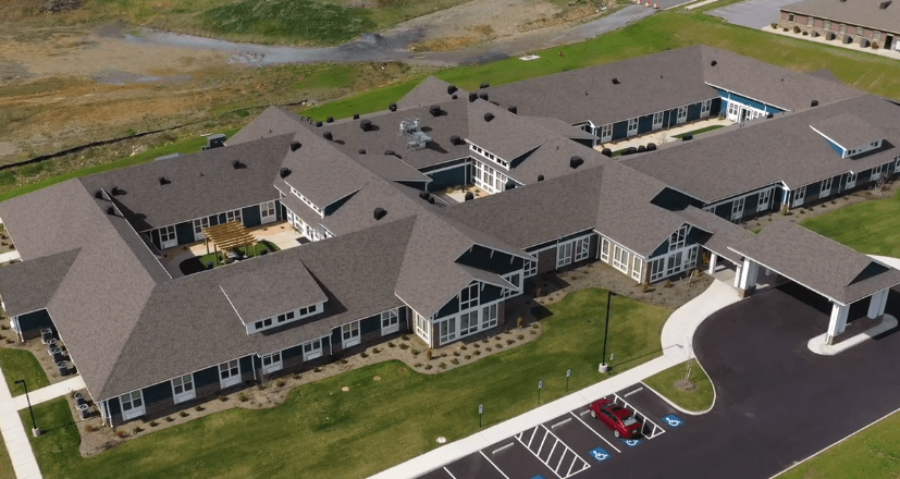 The Retreat at Fishersville aerial view of community