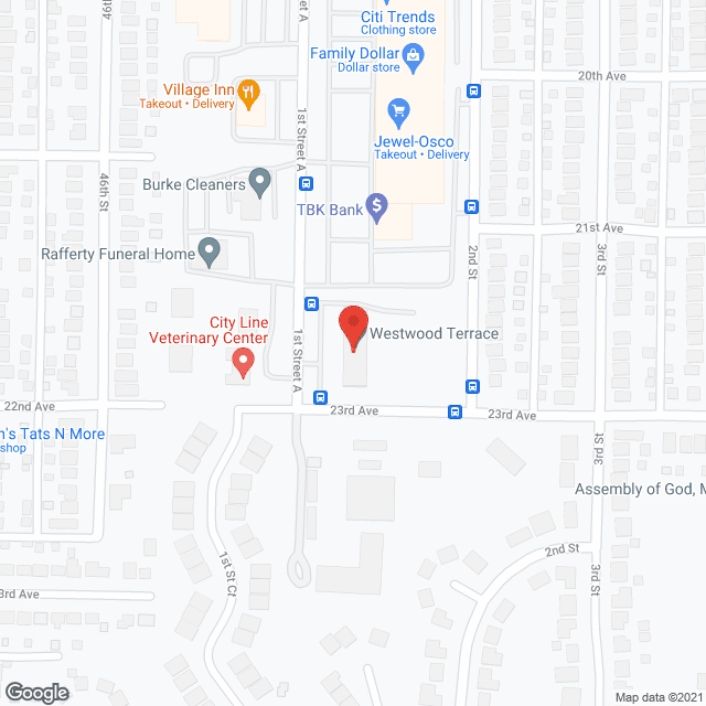 Westwood Terrace in google map
