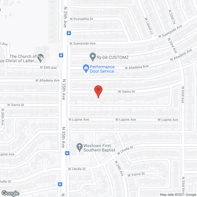 Sierra Residential Care in google map