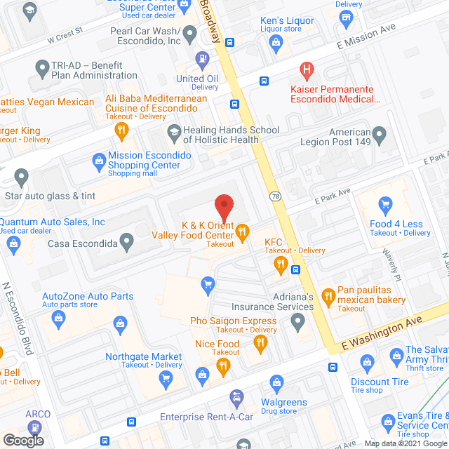 Casa Escondida in google map