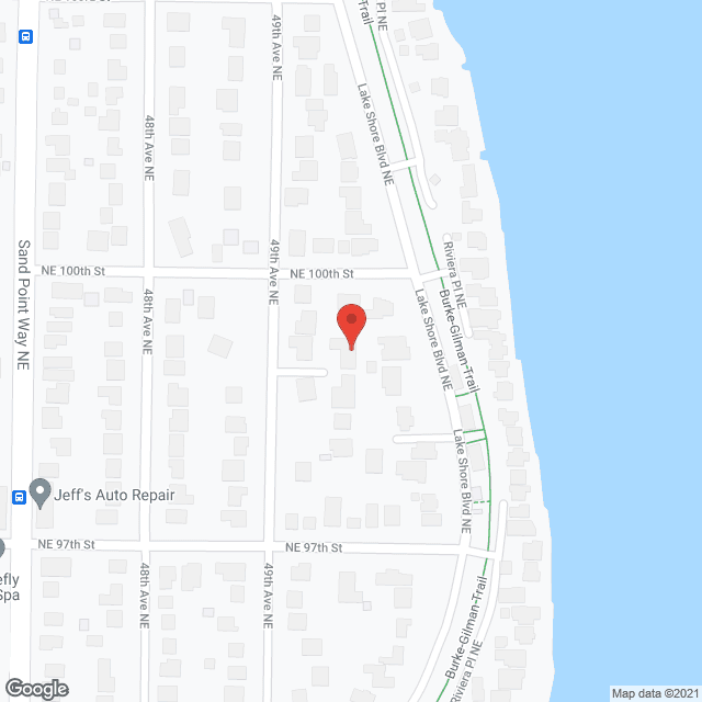 Mathews Beach Home in google map