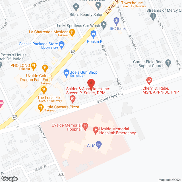Uvalde Memorial Hospital in google map