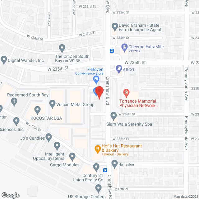 California Healthcare Staffing in google map