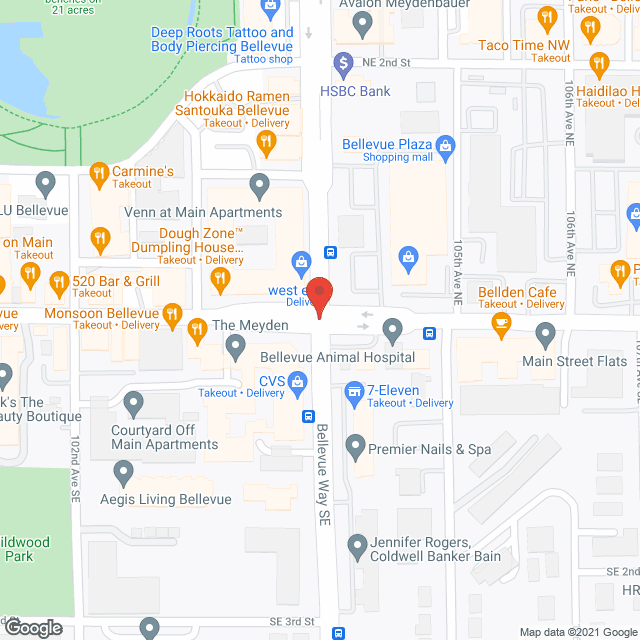 Village View of Bellevue in google map