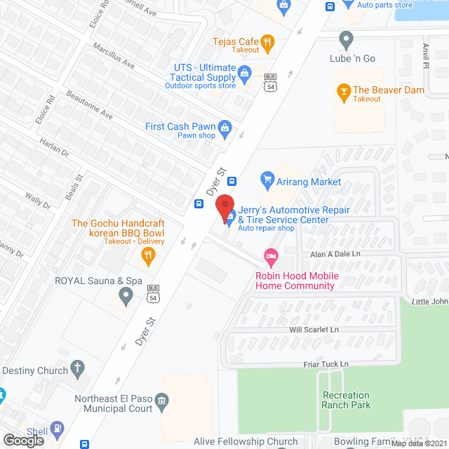 Robin Hood Park in google map