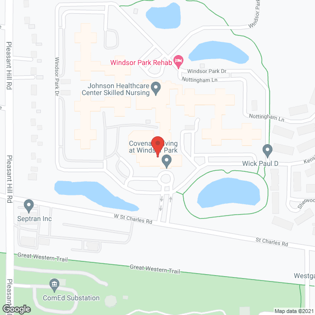 Windsor Park Johnson Health Care Ctr in google map