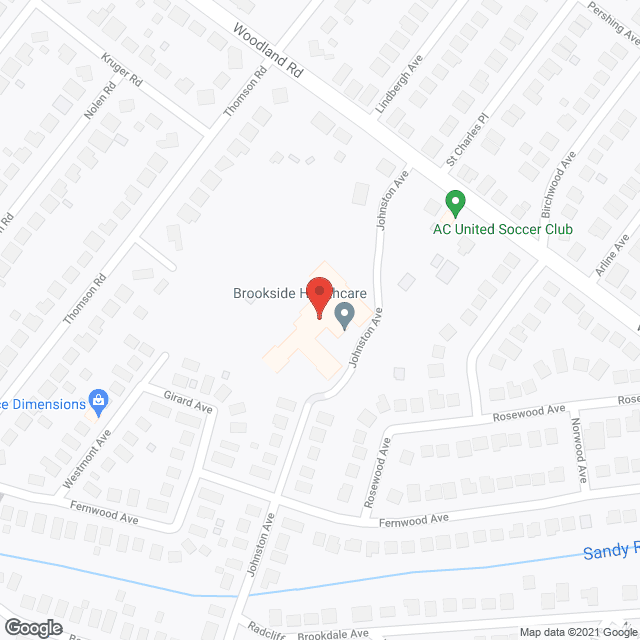 Brookside Healthcare and Rehabilitation Center in google map