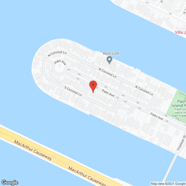 Sunset Apartments in google map