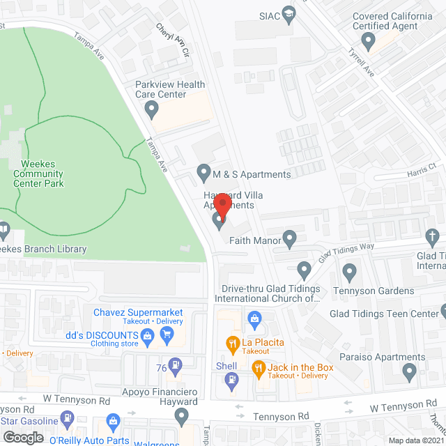 Hayward Villa Apartments in google map