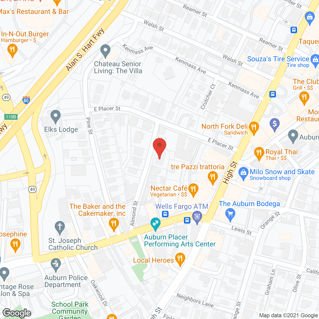 Almond Gardens in google map