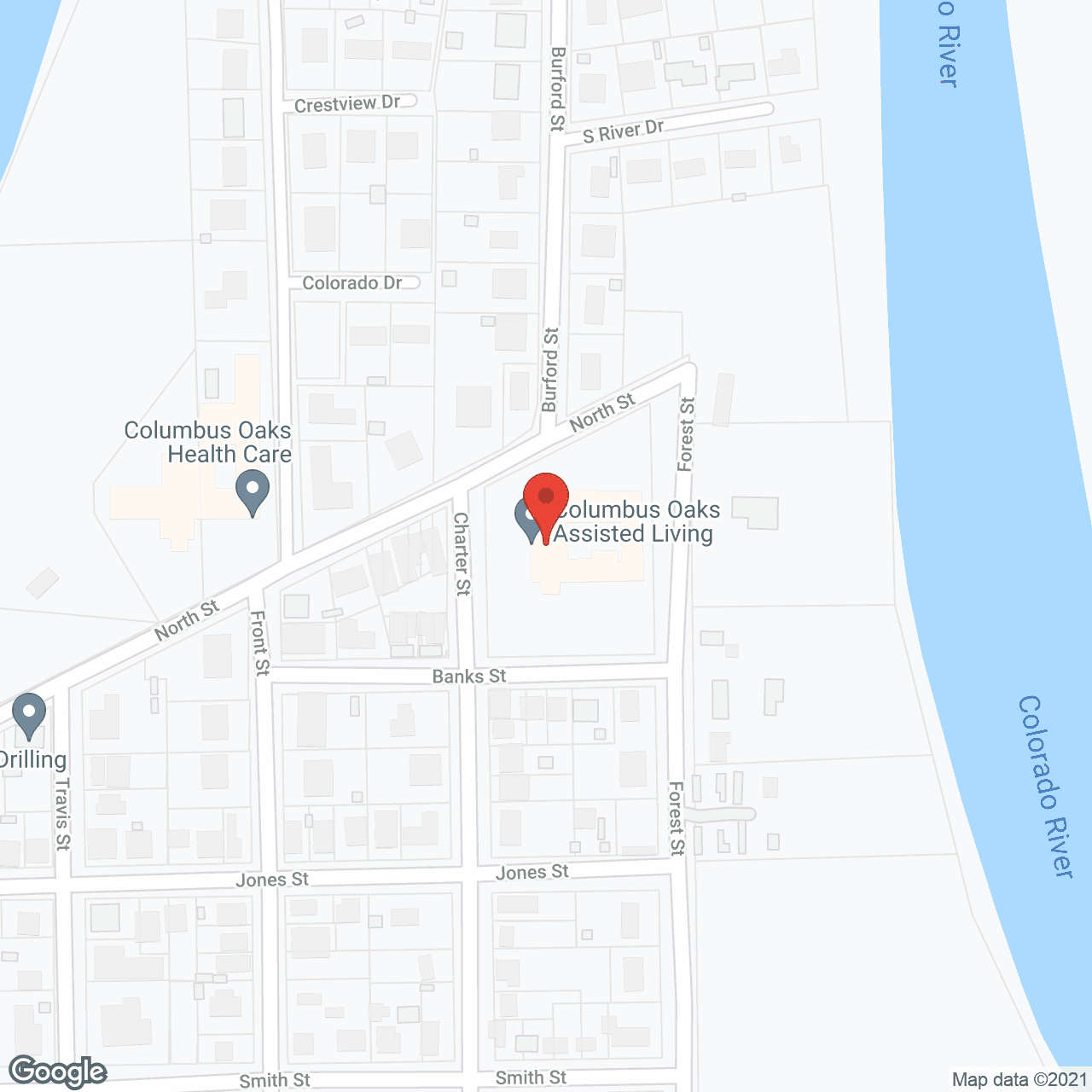 Columbus Oaks Healthcare Community in google map