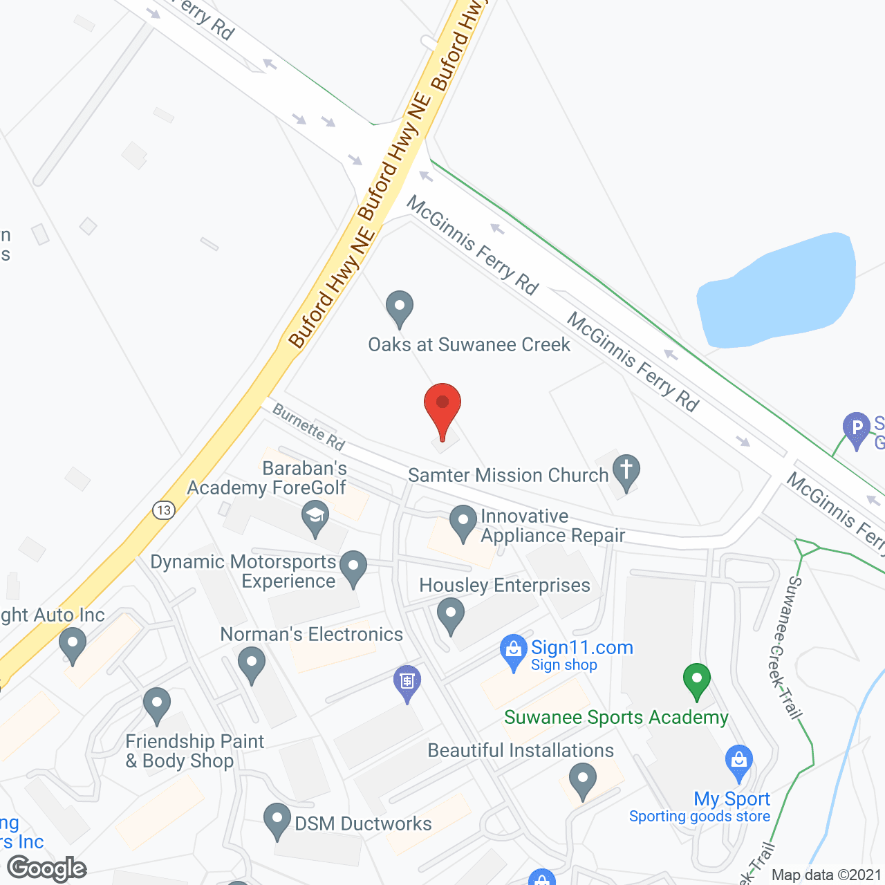 Oaks at Suwanee Creek in google map