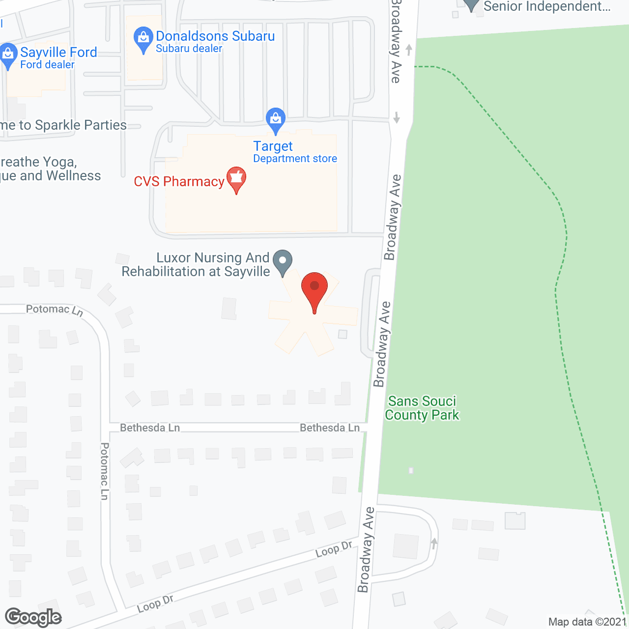 Luxor Nursing and Rehabilitation at Sayville in google map