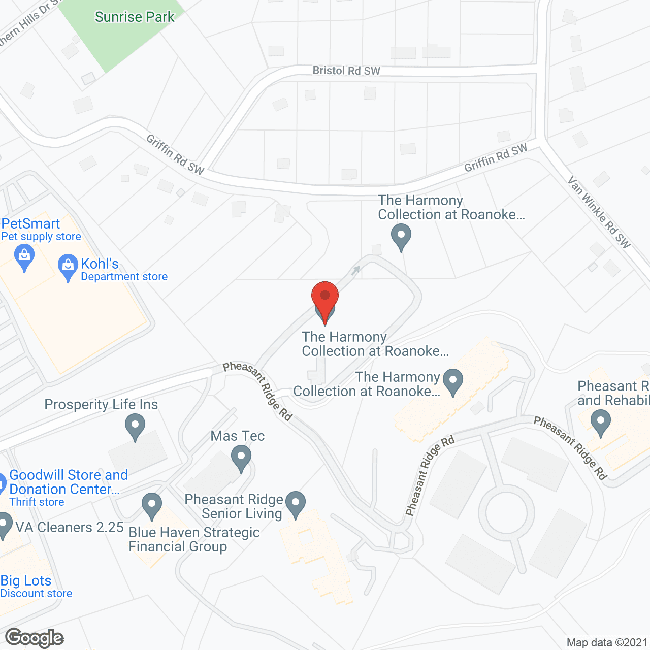 The Harmony Collection at Roanoke - Memory Care in google map