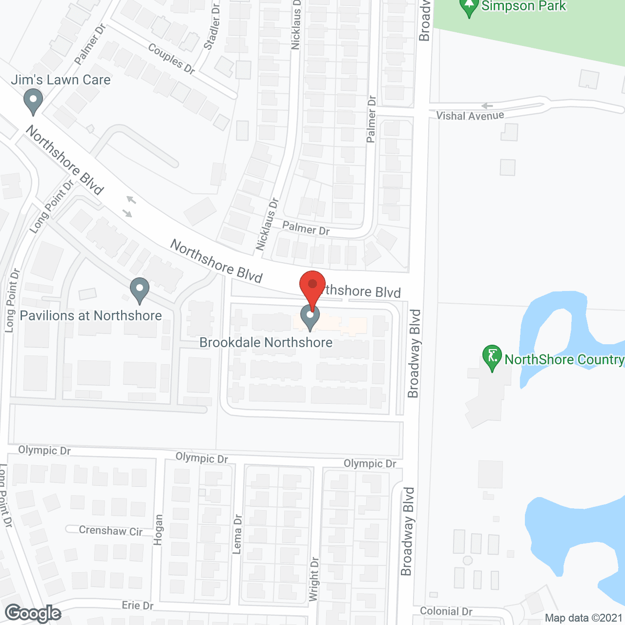 Brookdale Northshore in google map