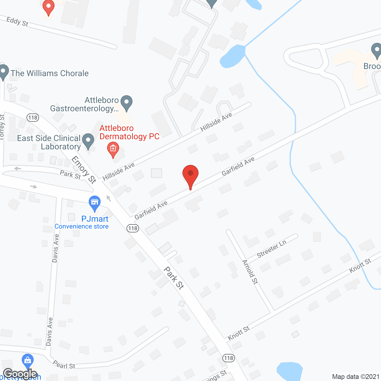 Brookdale Attleboro in google map