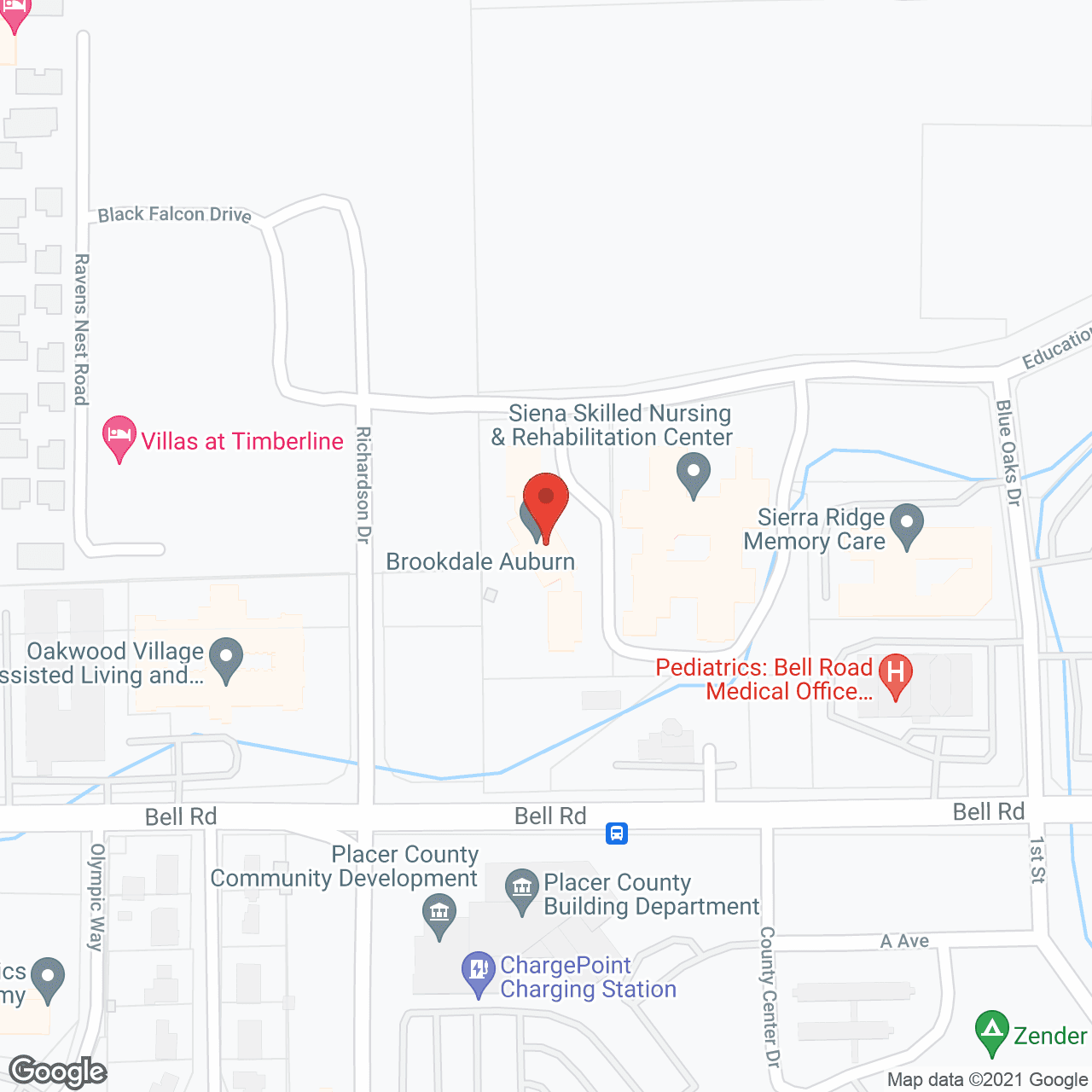 Brookdale Auburn in google map