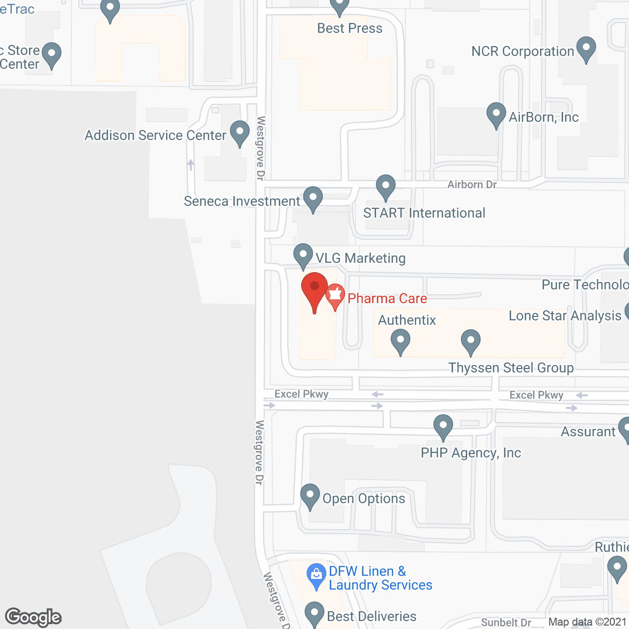 Elysian Hospice Dallas in google map