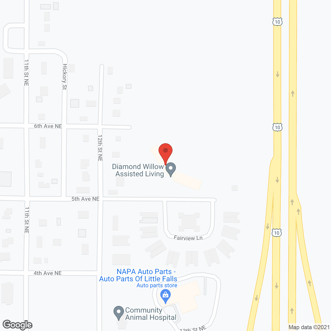 Diamond Willow Assisted Living of Little Falls in google map