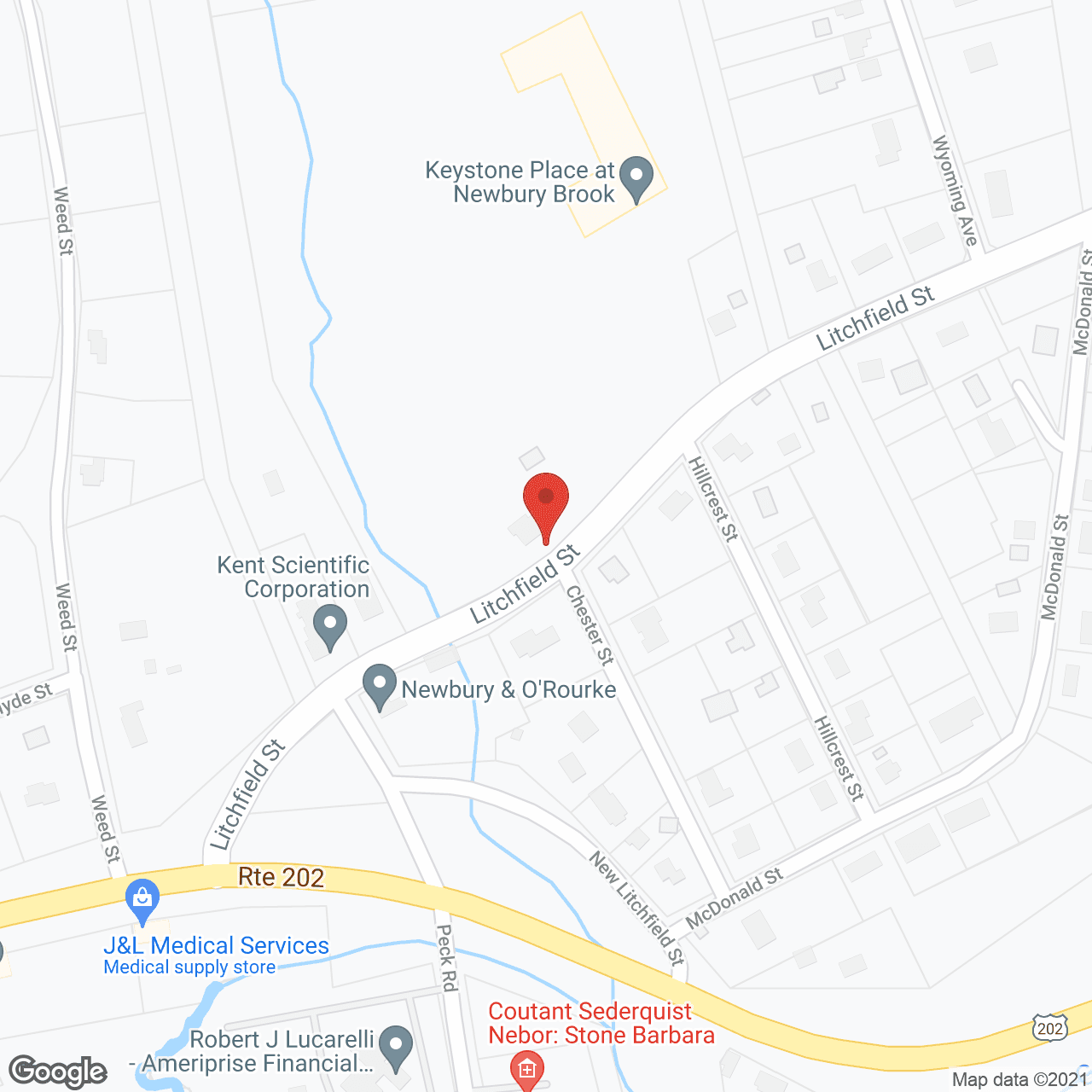Keystone Place at Newbury Brook in google map