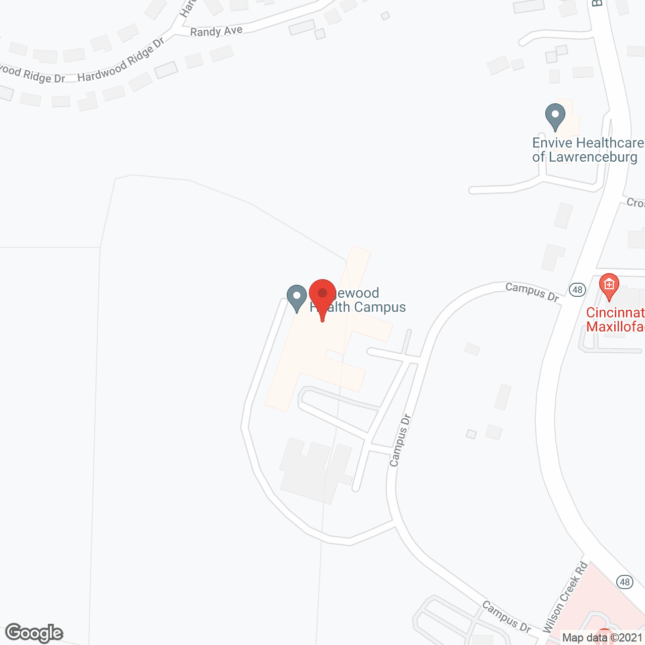 RidgeWood Health Campus in google map