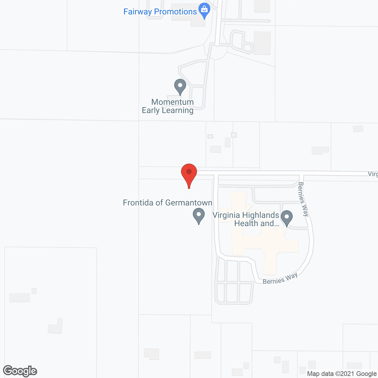 Frontida of Germantown in google map