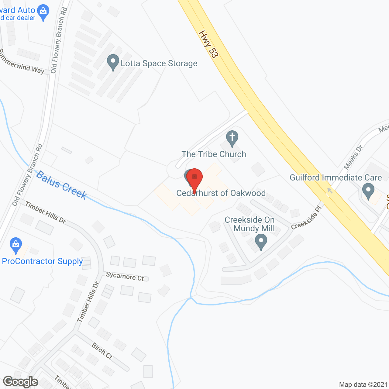 Cedarhurst of Oakwood in google map