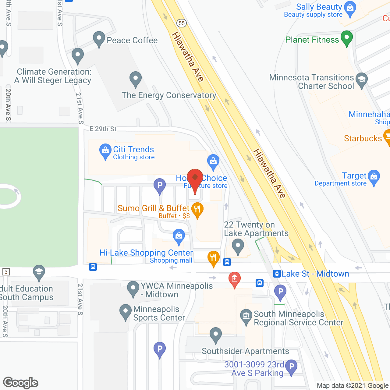 Lake Street Station in google map