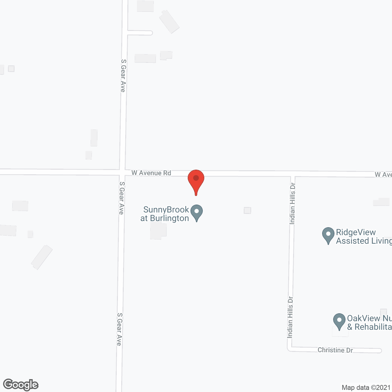 Addington Place of Burlington in google map