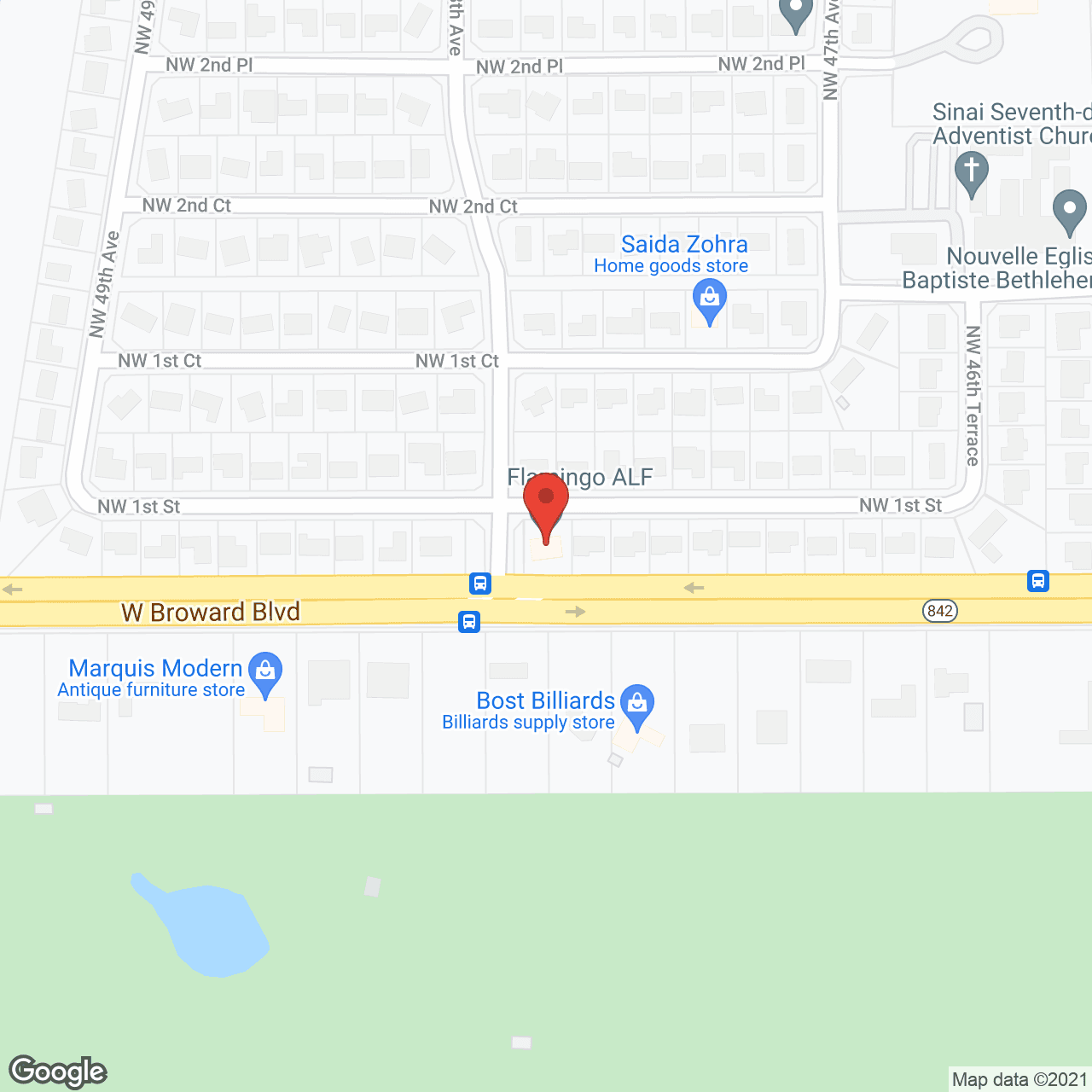 Flamingo Assisted Living in google map