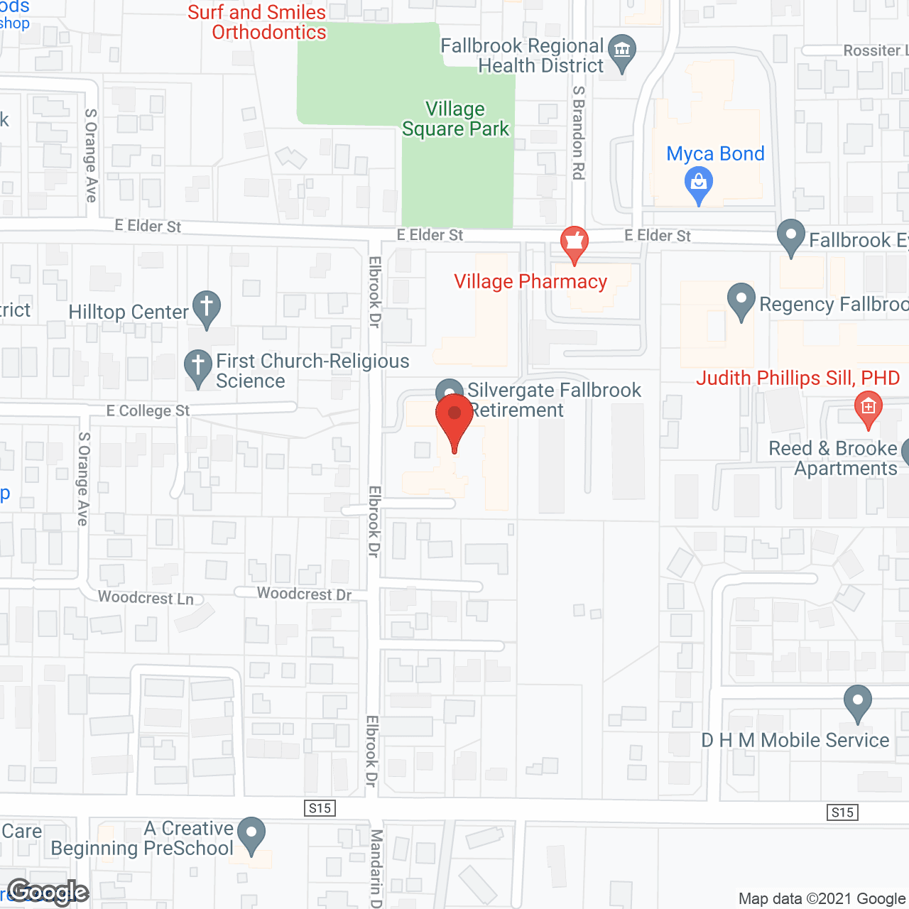 Silvergate Retirement Residence - Fallbrook in google map