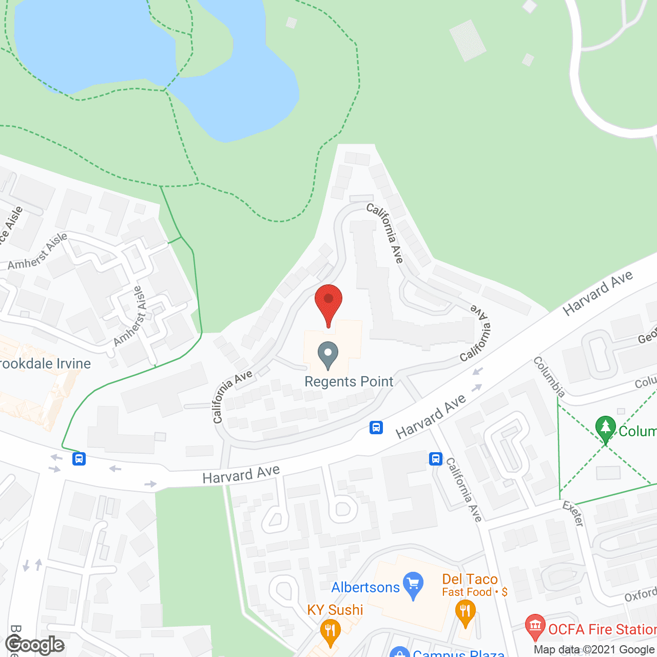 Regents Point in google map