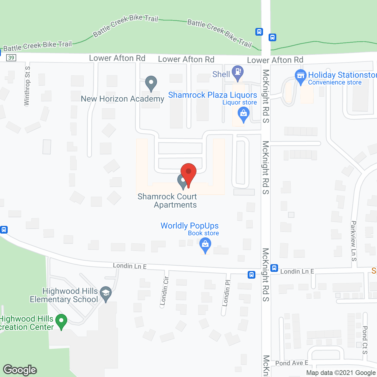 Shamrock Court in google map