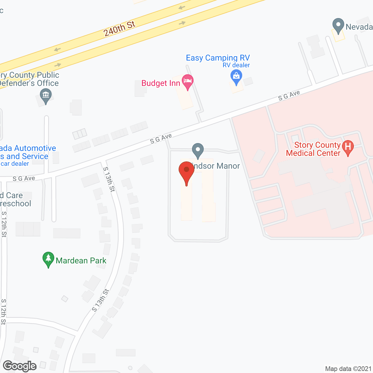 Windsor Manor Nevada in google map