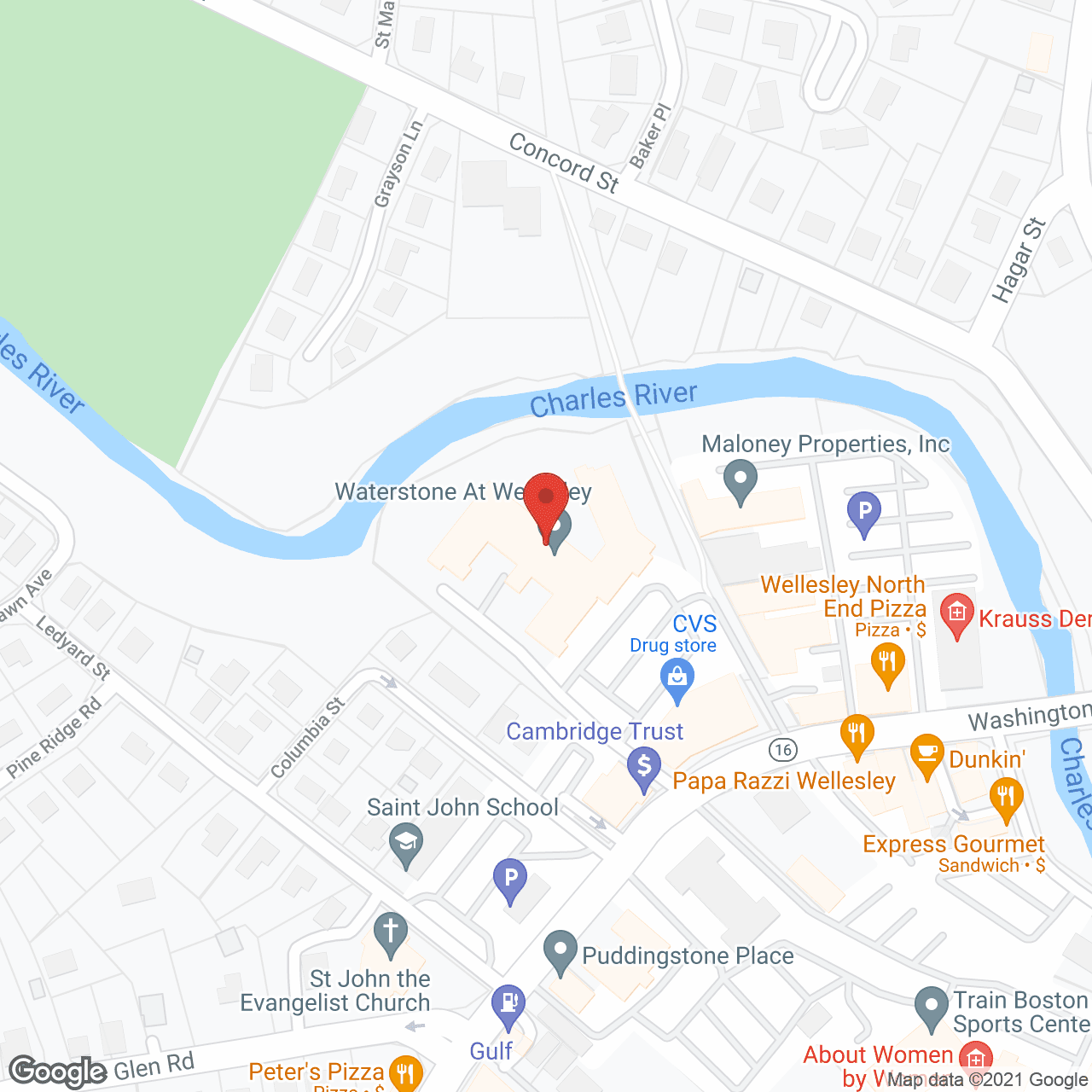 Waterstone at Wellesley in google map