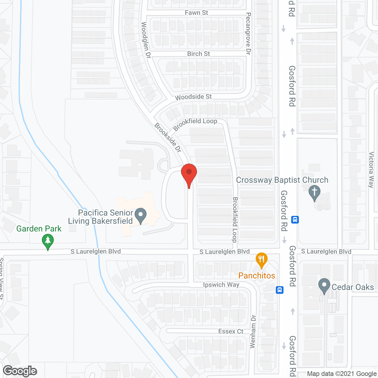 Pacifica Senior Living Bakersfield in google map