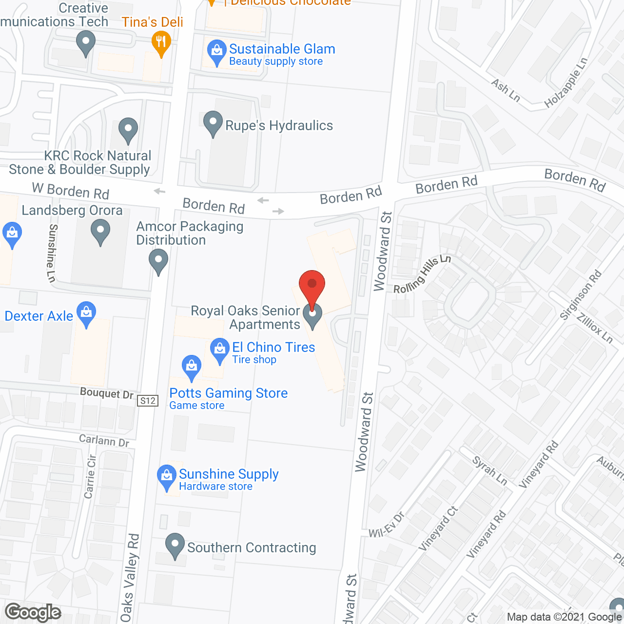 Royal Oaks Senior Apartments in google map