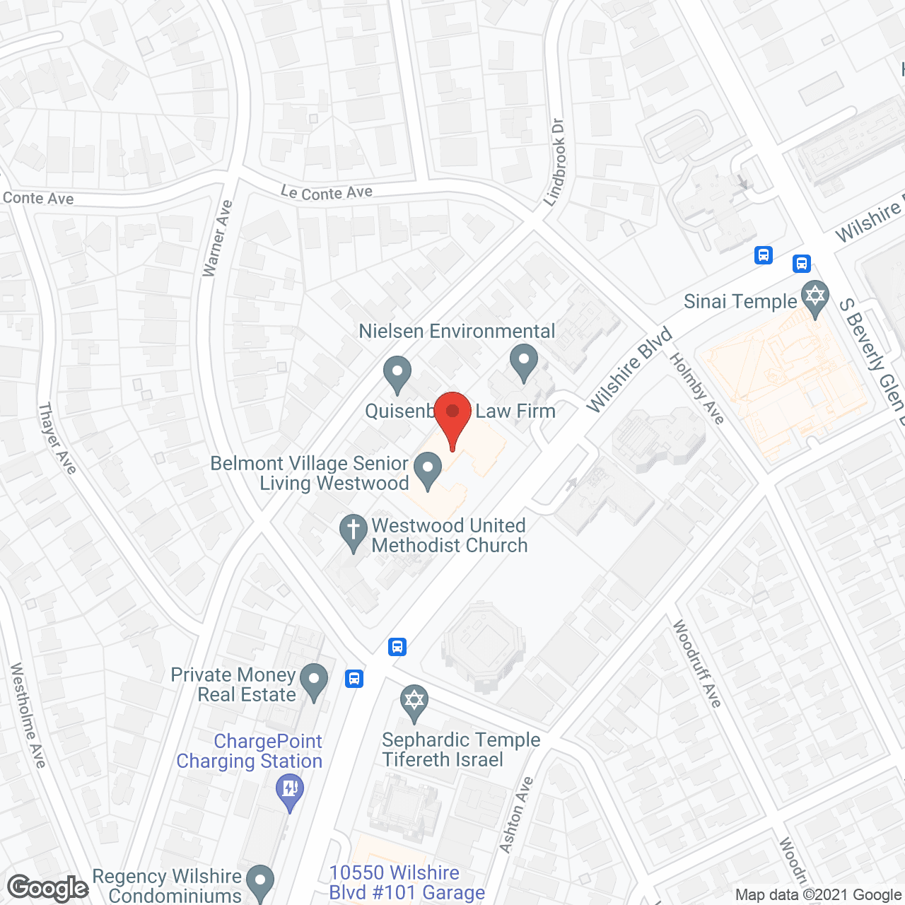 Belmont Village Westwood in google map