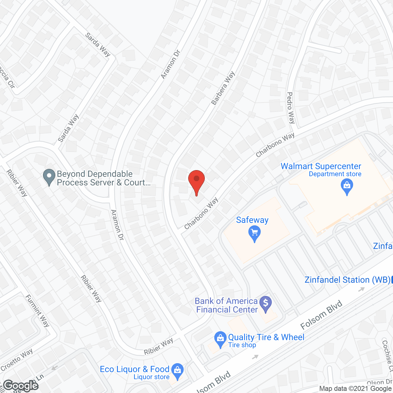 Rancho Cordova in google map