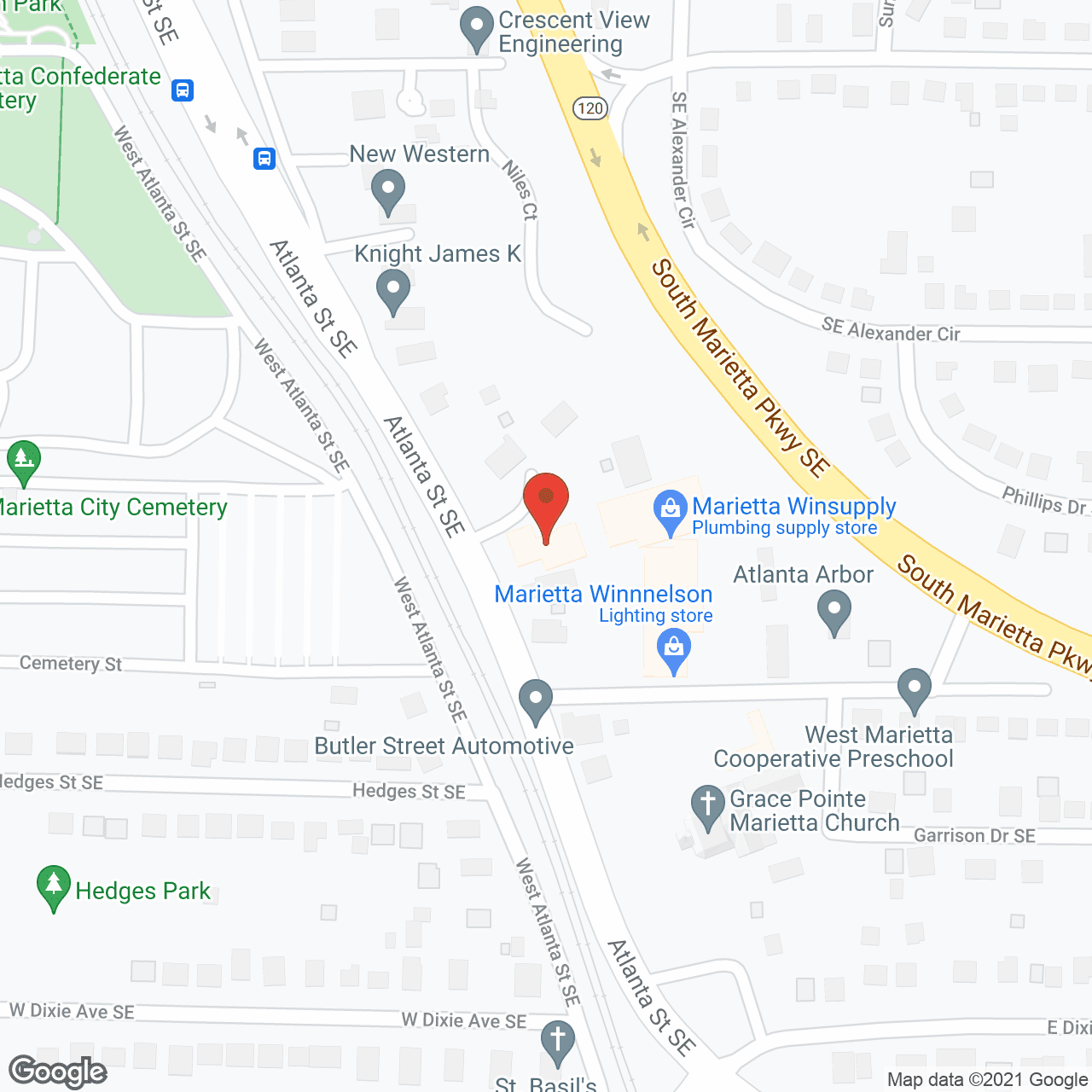 Marietta Life Center in google map