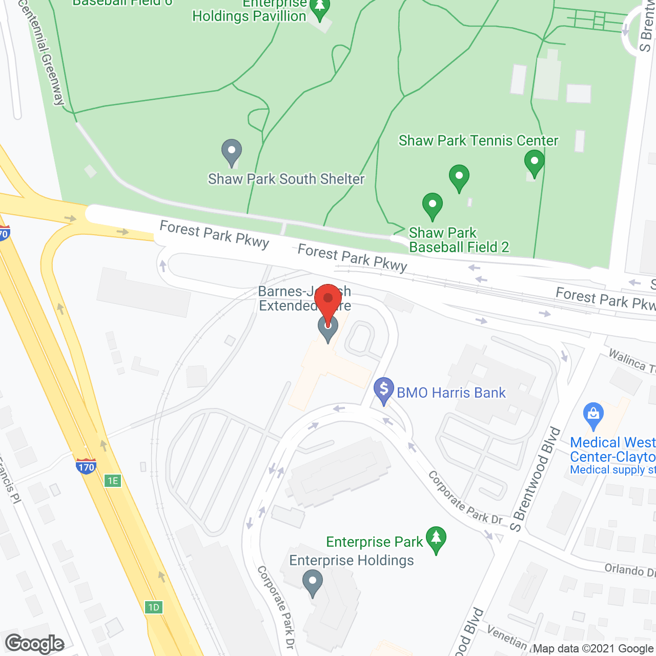 Barnes-Jewish Extended Care in google map