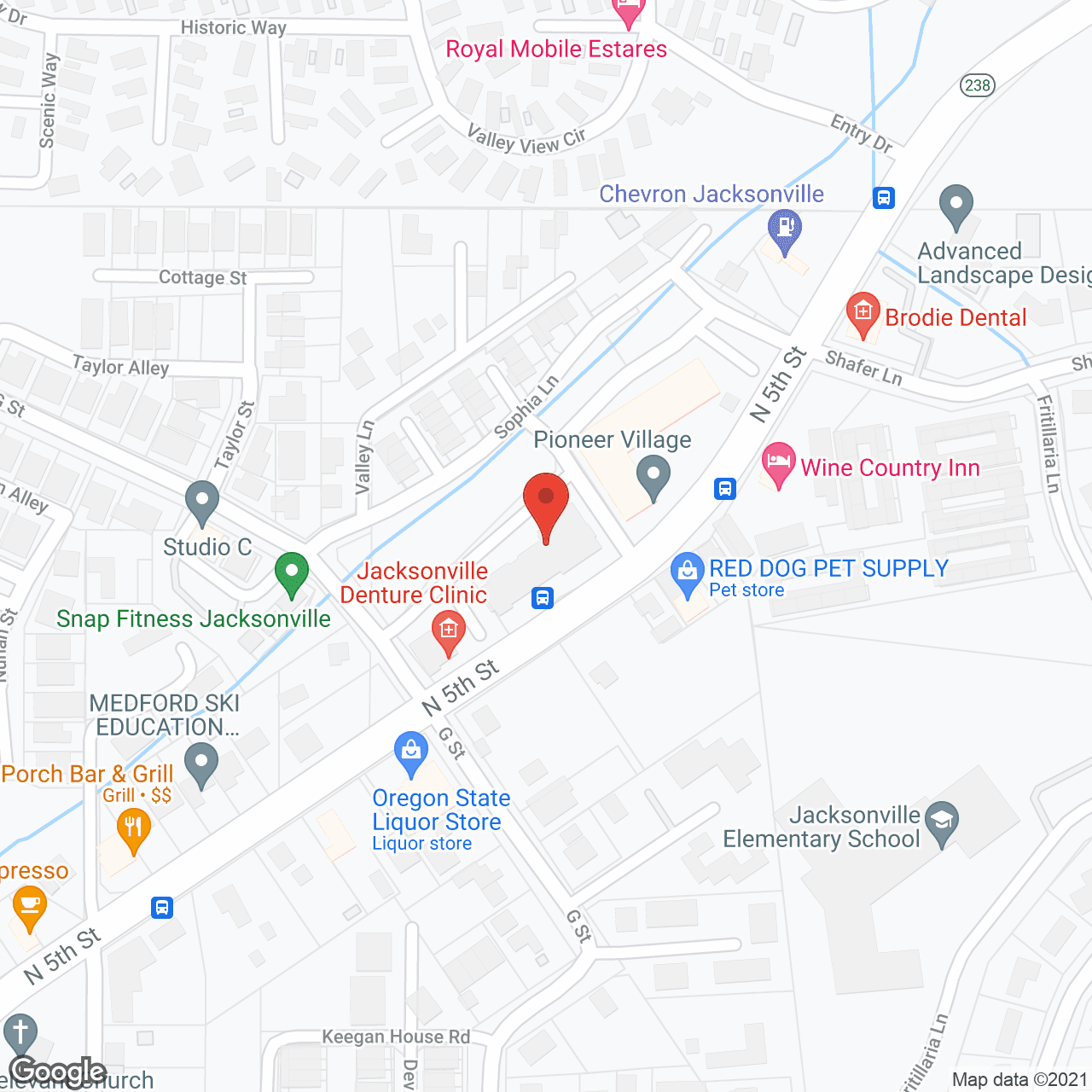 Pioneer Village in google map