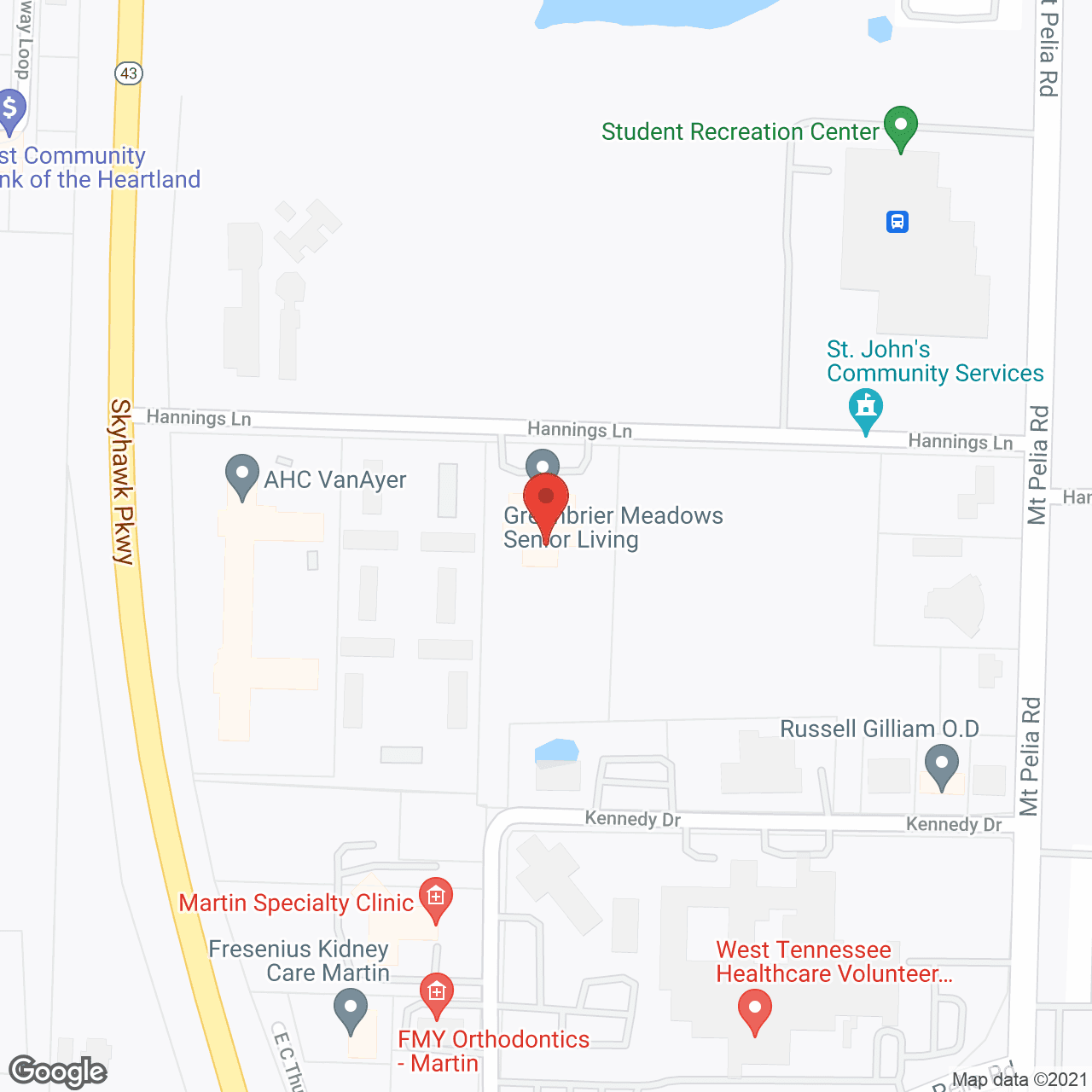 Greenbrier Meadows in google map