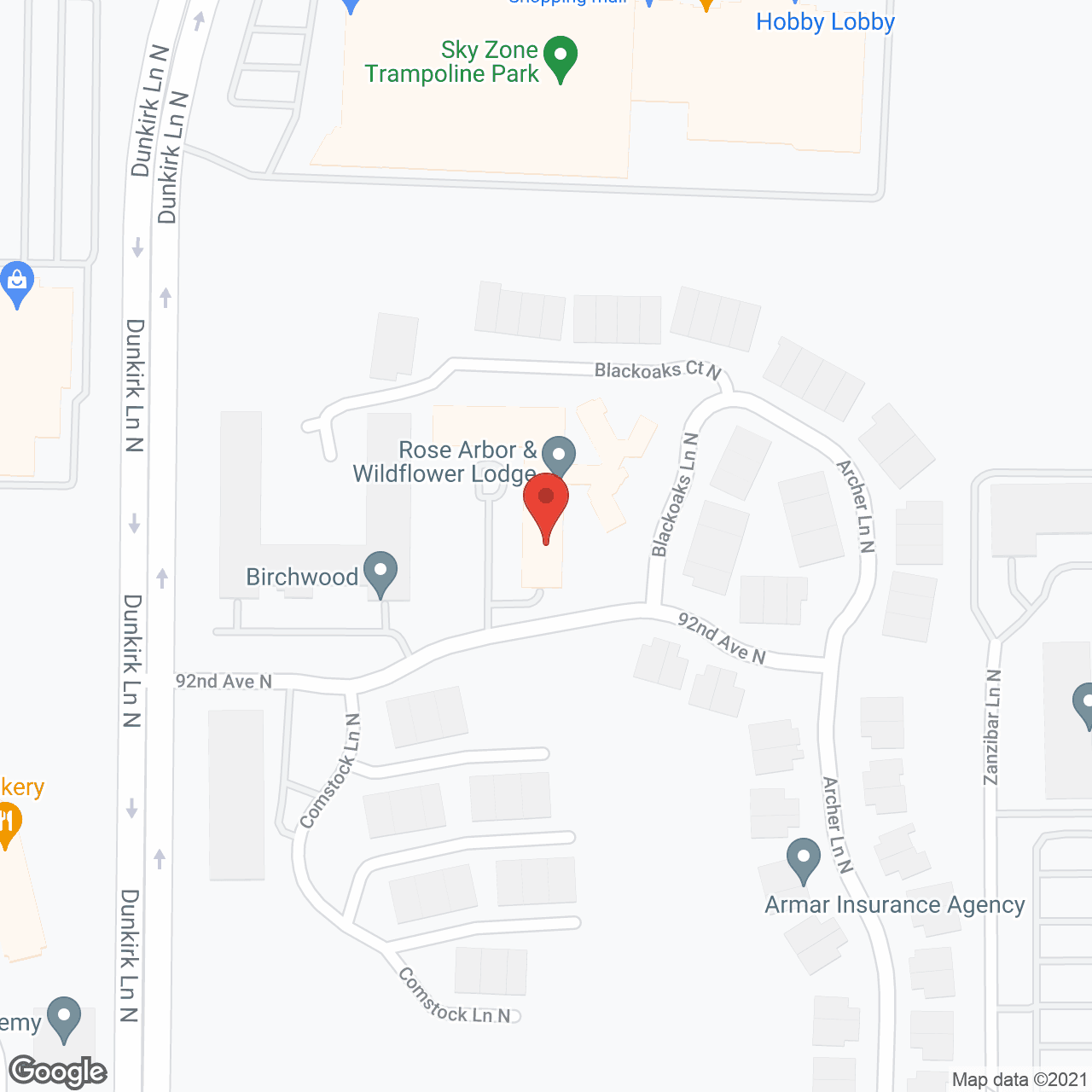 Rose Arbor and Wildflower Lodge in google map