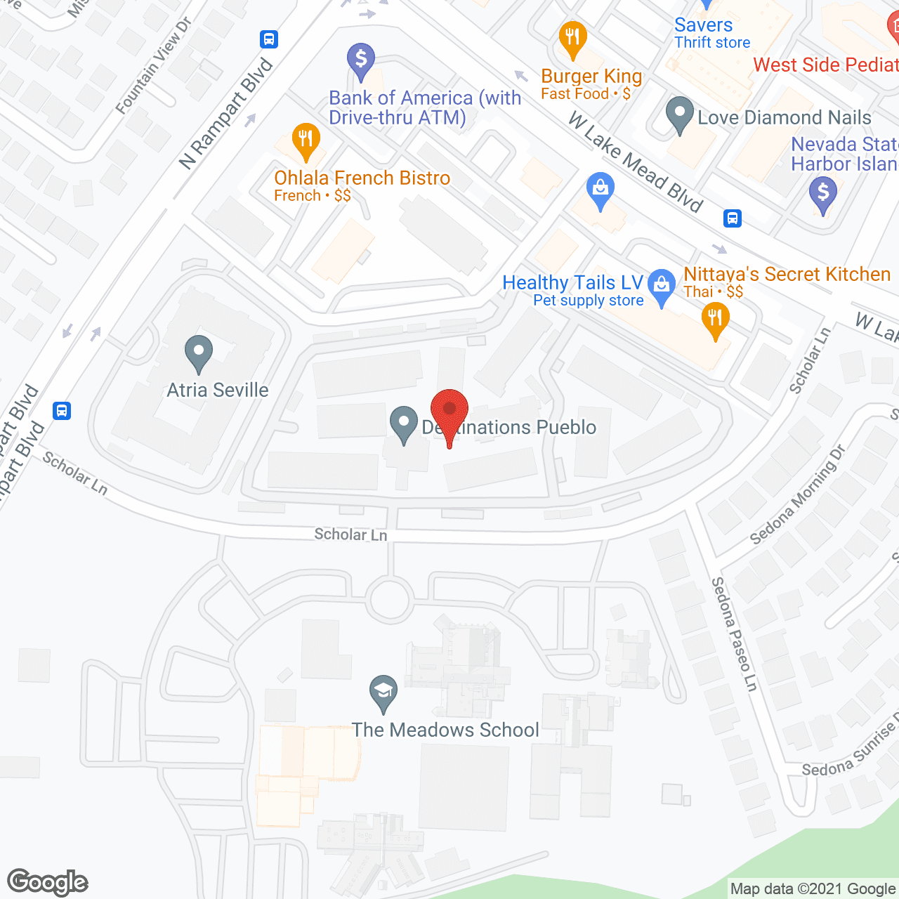 Destinations Pueblo in google map