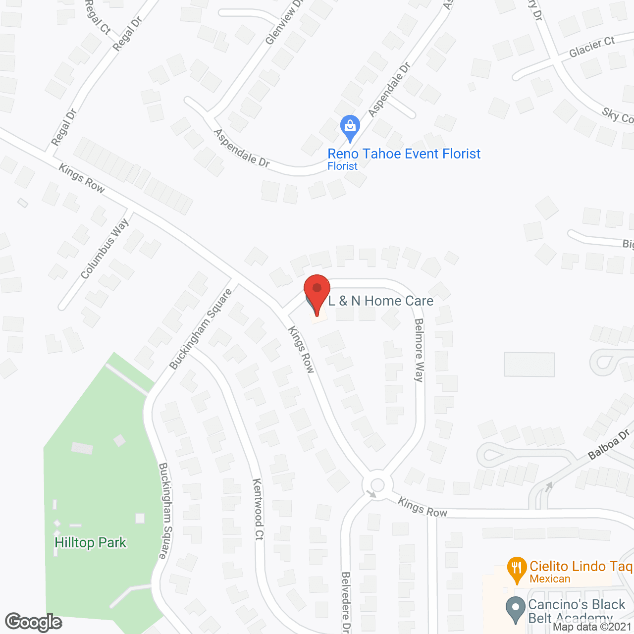 L and N Home Care in google map