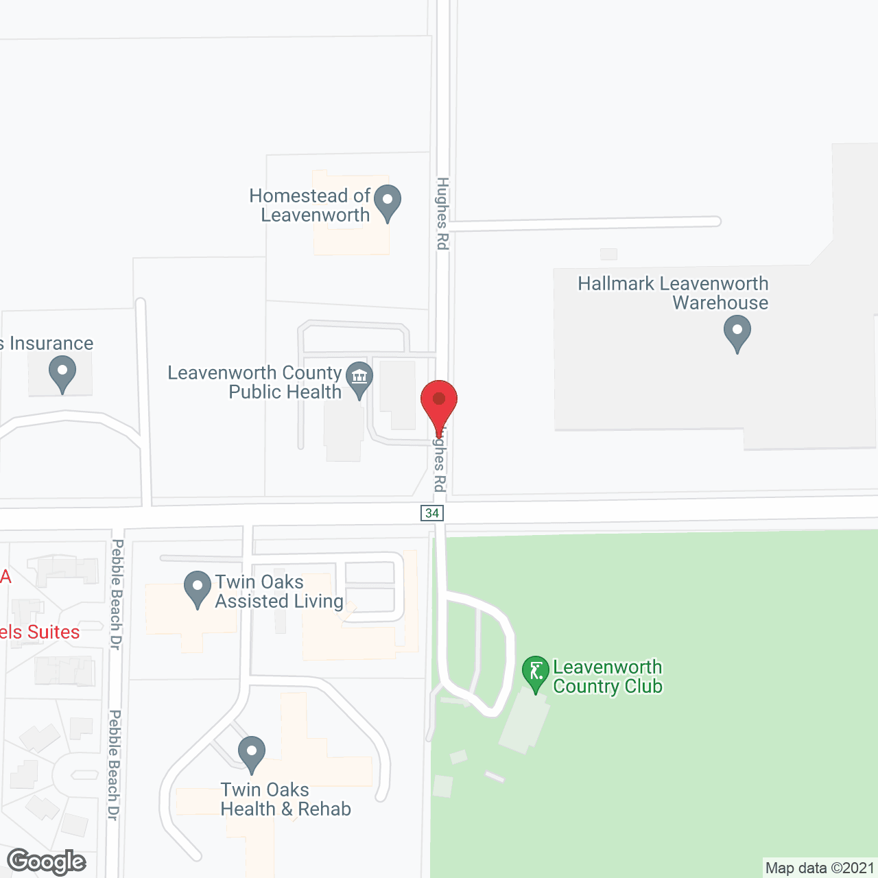Homestead of Leavenworth in google map