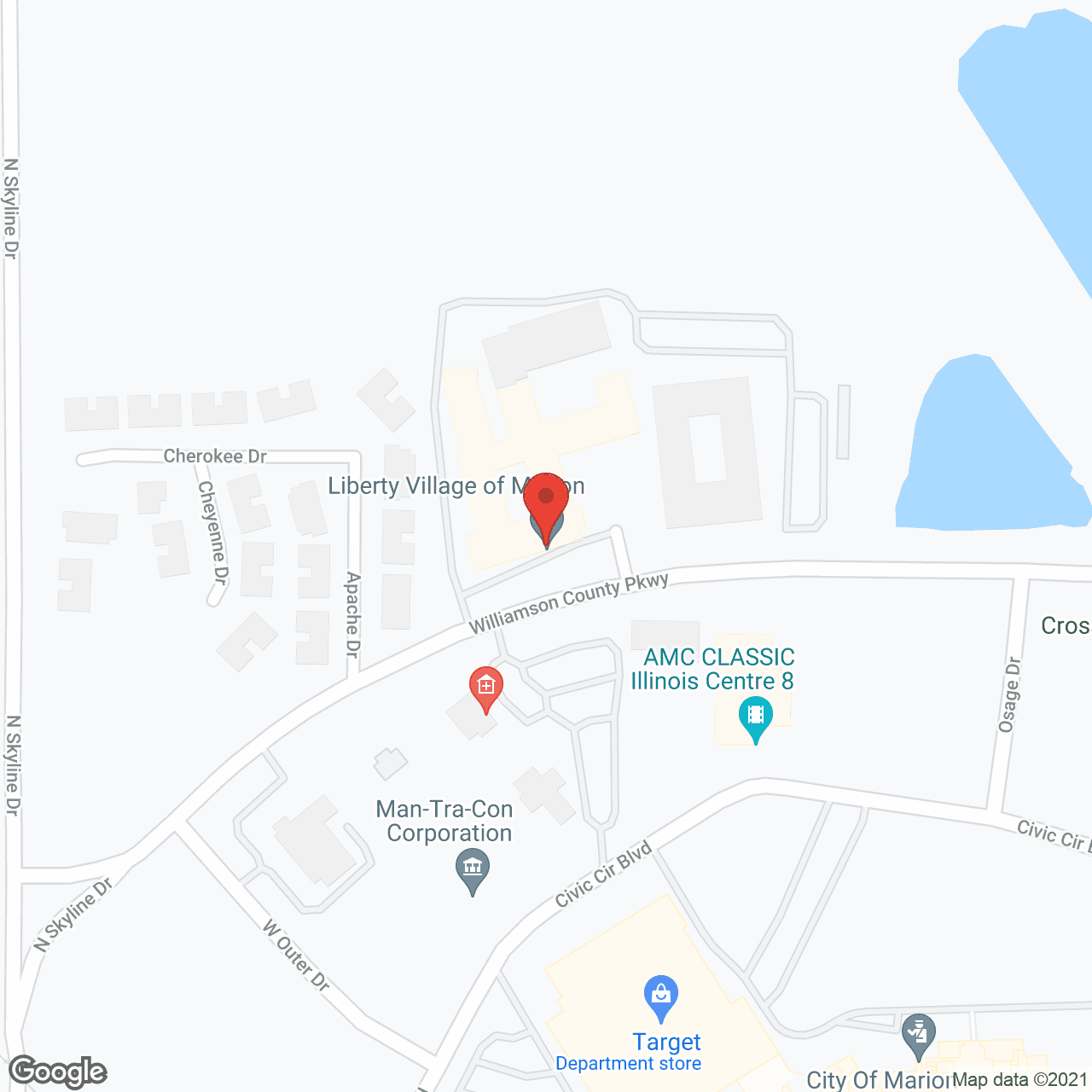 Hawthorne Inn of Parkway in google map