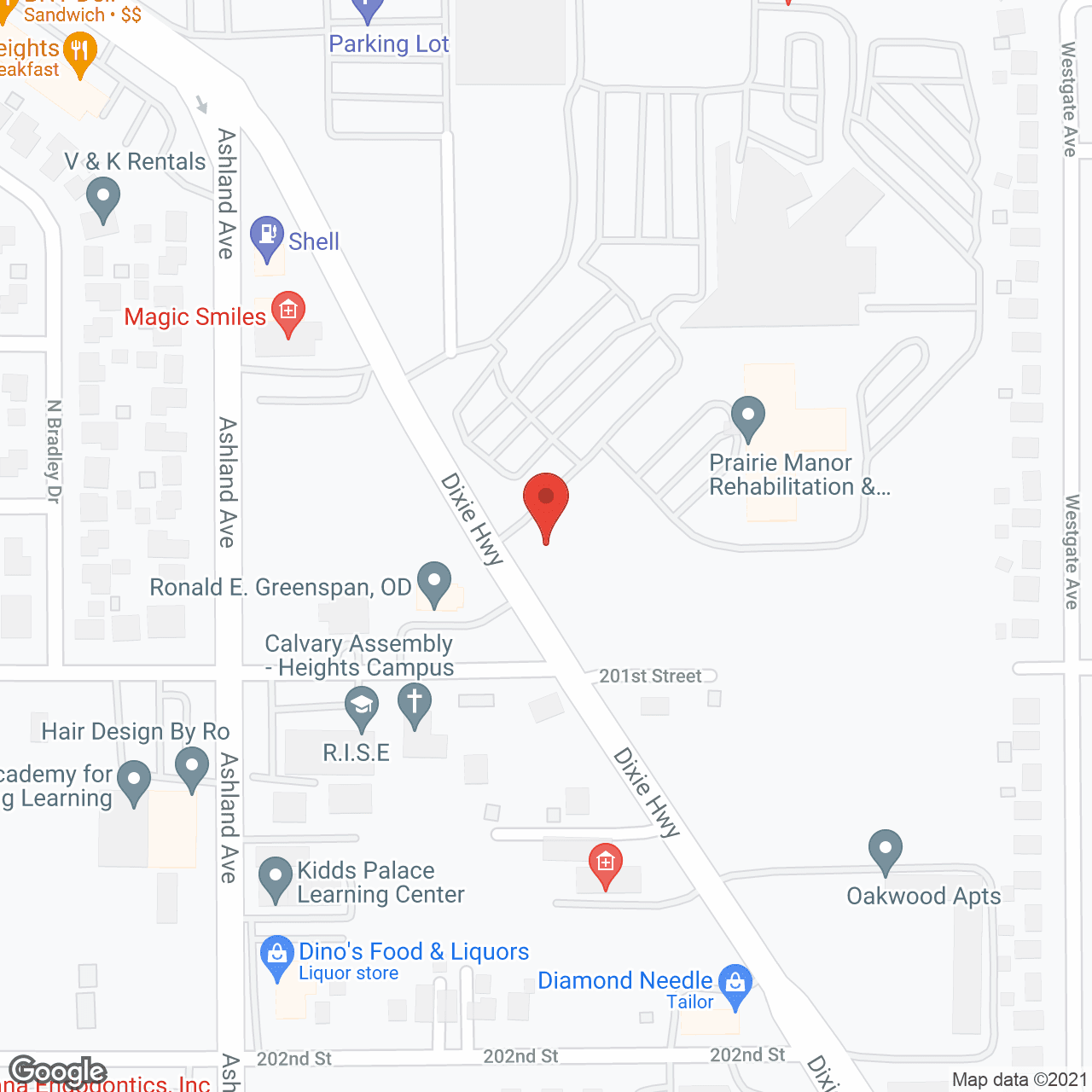 Prairie Manor Health Care Ctr in google map