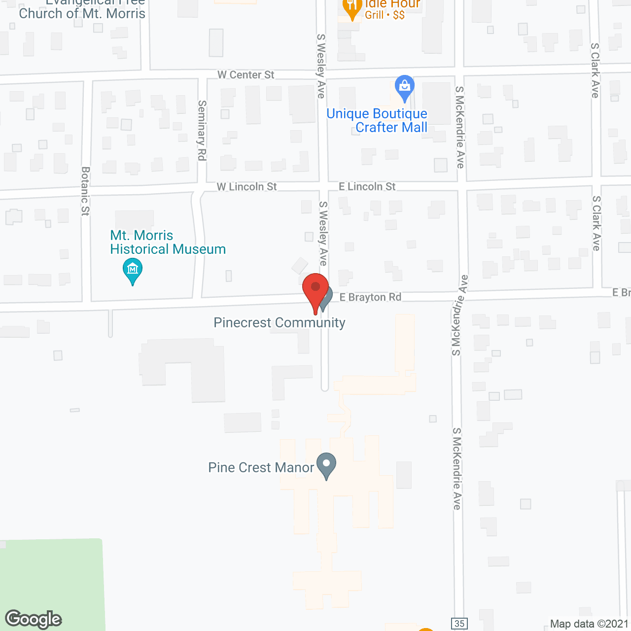 Pinecrest Community in google map
